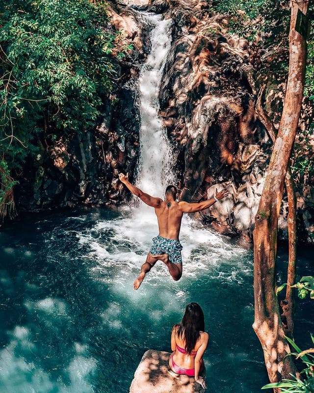 Cliff Jumping And Natural Slides At Aling - Aling Waterfall