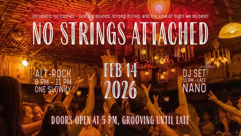 VALENTINE’s DAY PARTY IN UBUD | NO STRINGS ATTACHED AT NO MÁS BAR