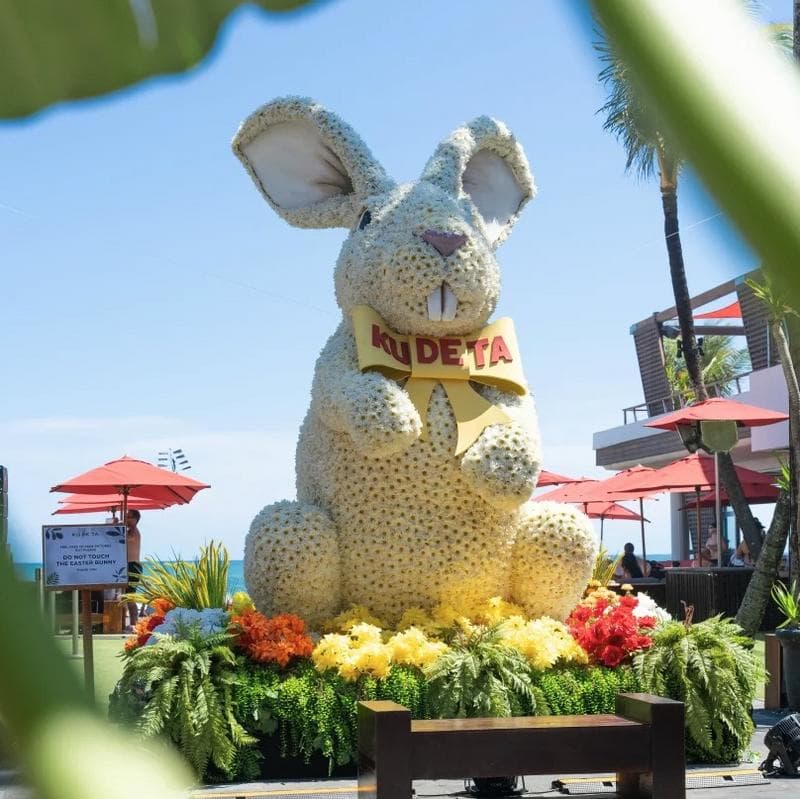 Easter 2026 at KU DE TA: A Giant Bunny and Egg Hunt by the Sea