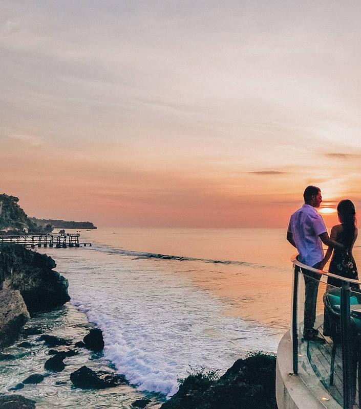 Watching Beautiful Sunset at your Favorite Beach Club - Photo by @farrahhoshmand